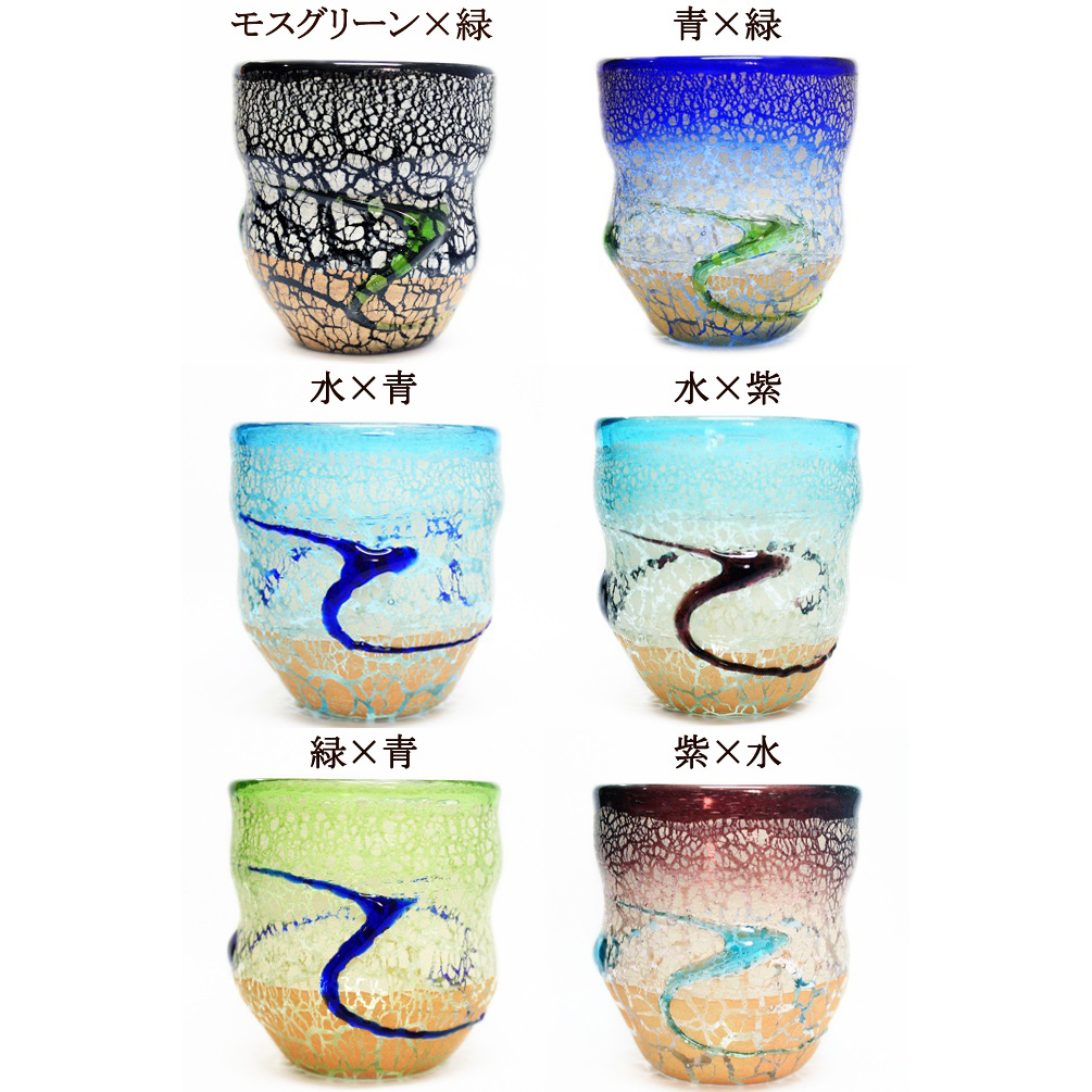稲嶺盛吉の土紋宙吹きグラス