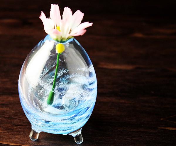 沖縄 琉球ガラス花瓶 - 花瓶